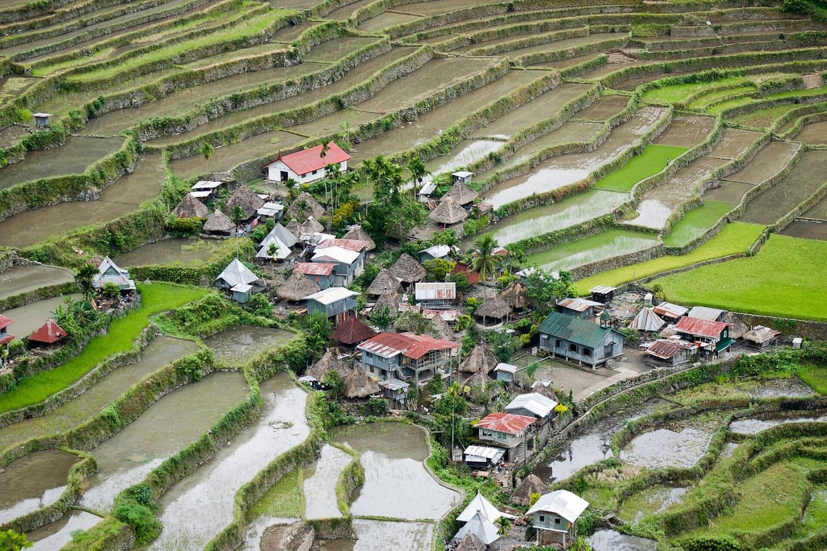 Terrasering sawah Batad di Banaue, Ifugao, Filipina